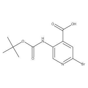 2-Bromo-5-{[(tert-butoxy)carbonyl]amino}pyridine-4-carboxylic acid Structure