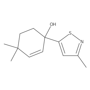 4,4-Dimethyl-1-(3-methyl-1,2-thiazol-5-yl)cyclohex-2-en-1-ol结构式