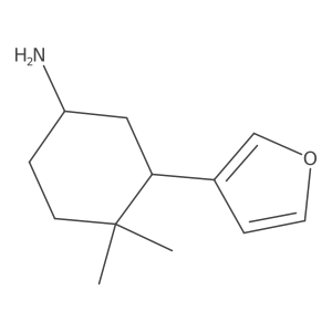3-(Furan-3-yl)-4,4-dimethylcyclohexan-1-amine Structure