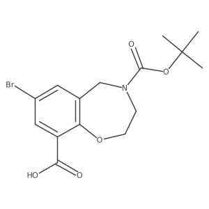 7-Bromo-4-[(tert-butoxy)carbonyl]-2,3,4,5-tetrahydro-1,4-benzoxazepine-9-carboxylic acid结构式
