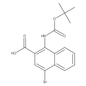 4-Bromo-1-{[(tert-butoxy)carbonyl]amino}naphthalene-2-carboxylic acid结构式