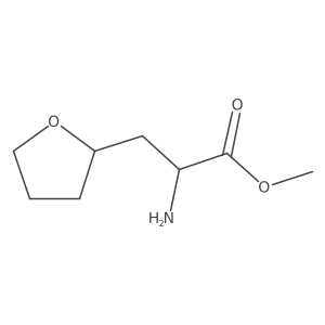 methyl 2-amino-3-[(2R)-oxolan-2-yl]propanoate结构式