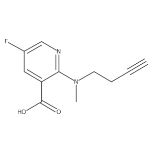 2-[(But-3-yn-1-yl)(methyl)amino]-5-fluoropyridine-3-carboxylic acid Structure