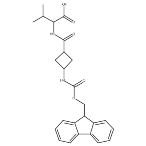 (2R)-3-methyl-2-{[(1rs,3rs)-3-({[(9H-fluoren-9-yl)methoxy]carbonyl}amino)cyclobutyl]formamido}butanoic acid Structure