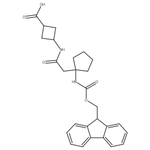 3-{2-[1-({[(9H-fluoren-9-yl)methoxy]carbonyl}amino)cyclopentyl]acetamido}cyclobutane-1-carboxylic acid Structure