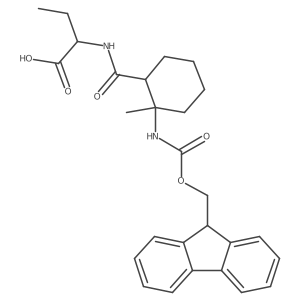 (2R)-2-{[2-({[(9H-fluoren-9-yl)methoxy]carbonyl}amino)-2-methylcyclohexyl]formamido}butanoic acid Structure