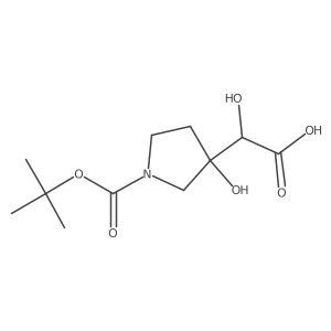 2-{1-[(Tert-butoxy)carbonyl]-3-hydroxypyrrolidin-3-yl}-2-hydroxyacetic acid Structure