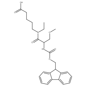 5-[N-ethyl-2-({[(9H-fluoren-9-yl)methoxy]carbonyl}amino)-3-methoxypropanamido]pentanoic acid结构式