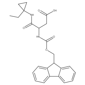 3-[(1-ethylcyclopropyl)carbamoyl]-3-({[(9H-fluoren-9-yl)methoxy]carbonyl}amino)propanoic acid结构式