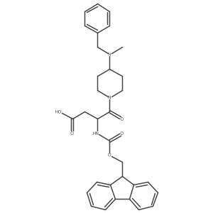 4-{4-[benzyl(methyl)amino]piperidin-1-yl}-3-({[(9H-fluoren-9-yl)methoxy]carbonyl}amino)-4-oxobutanoic acid结构式
