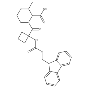 4-[1-({[(9H-fluoren-9-yl)methoxy]carbonyl}amino)cyclobutanecarbonyl]-2-methylmorpholine-3-carboxylic acid结构式
