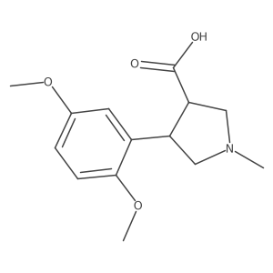 4-(2,5-Dimethoxyphenyl)-1-methylpyrrolidine-3-carboxylic acid结构式
