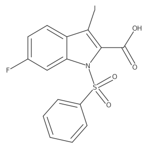 1-(benzenesulfonyl)-6-fluoro-3-iodo-1H-indole-2-carboxylic acid Structure