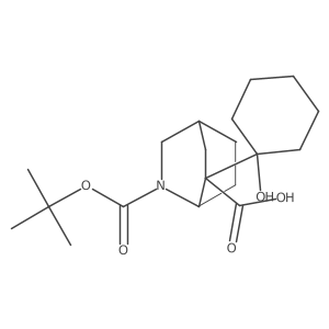 2-[(Tert-butoxy)carbonyl]-6-(1-hydroxycyclohexyl)-2-azabicyclo[2.2.2]octane-6-carboxylic acid结构式