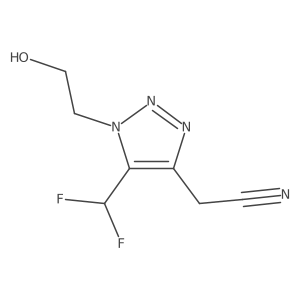 2-[5-(difluoromethyl)-1-(2-hydroxyethyl)-1H-1,2,3-triazol-4-yl]acetonitrile Structure