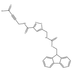 4-({5-[({[(9H-fluoren-9-yl)methoxy]carbonyl}amino)methyl]-1,2-oxazol-3-yl}formamido)but-2-ynoic acid Structure