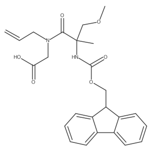 2-[2-({[(9H-fluoren-9-yl)methoxy]carbonyl}amino)-2-(methoxymethyl)-N-(prop-2-en-1-yl)propanamido]acetic acid Structure
