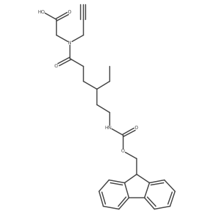 2-[4-ethyl-6-({[(9H-fluoren-9-yl)methoxy]carbonyl}amino)-N-(prop-2-yn-1-yl)hexanamido]acetic acid Structure