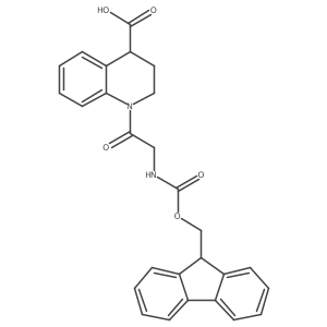 1-[2-({[(9H-fluoren-9-yl)methoxy]carbonyl}amino)acetyl]-1,2,3,4-tetrahydroquinoline-4-carboxylic acid Structure