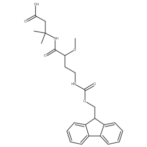 3-[4-({[(9H-fluoren-9-yl)methoxy]carbonyl}amino)-2-methoxybutanamido]-3-methylbutanoic acid结构式