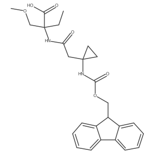 2-{2-[1-({[(9H-fluoren-9-yl)methoxy]carbonyl}amino)cyclopropyl]acetamido}-2-(methoxymethyl)butanoic acid结构式