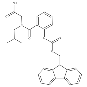2-{1-[2-({[(9H-fluoren-9-yl)methoxy]carbonyl}amino)phenyl]-N-(2-methylpropyl)formamido}acetic acid结构式
