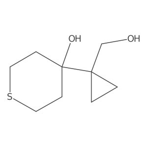 4-[1-(Hydroxymethyl)cyclopropyl]thian-4-ol结构式