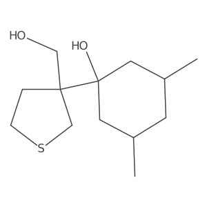 1-[3-(Hydroxymethyl)thiolan-3-yl]-3,5-dimethylcyclohexan-1-ol结构式