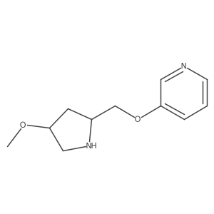 3-{[(2R,4R)-4-methoxypyrrolidin-2-yl]methoxy}pyridine Structure
