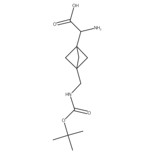 (R)-2-Amino-2-(3-(((tert-butoxycarbonyl)amino)methyl)bicyclo[1.1.1]pentan-1-yl)acetic acid Structure