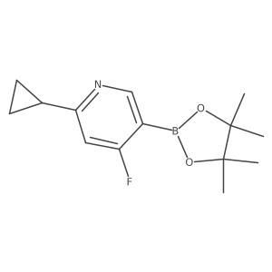 (6-Cyclopropyl-4-fluoropyridin-3-YL)boronic acid pinacol ester Structure
