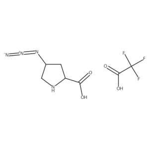 (2S,4S)-4-Azidopyrrolidine-2-carboxylic acid;2,2,2-trifluoroacetic acid结构式