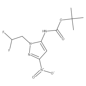 Tert-butyl N-[1-(2,2-difluoroethyl)-3-nitro-1H-pyrazol-5-YL]carbamate Structure