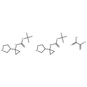 tert-butyl N-[1-[(3R)-pyrrolidin-3-yl]cyclopropyl]carbamate;hemi(oxalic acid) Structure