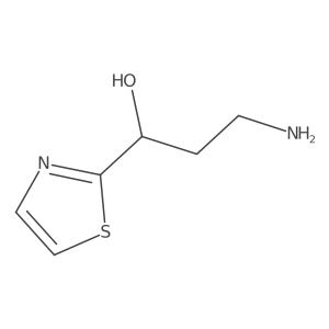 (1S)-3-amino-1-(1,3-thiazol-2-yl)propan-1-ol结构式
