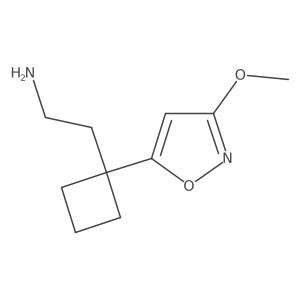2-[1-(3-Methoxy-1,2-oxazol-5-yl)cyclobutyl]ethan-1-amine Structure