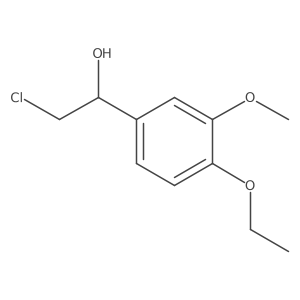 2-Chloro-1-(4-ethoxy-3-methoxyphenyl)ethan-1-ol结构式