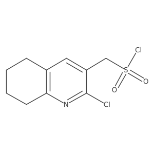 (2-Chloro-5,6,7,8-tetrahydroquinolin-3-yl)methanesulfonyl chloride结构式
