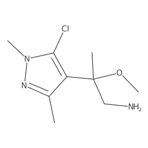 2-(5-chloro-1,3-dimethyl-1H-pyrazol-4-yl)-2-methoxypropan-1-amine Structure