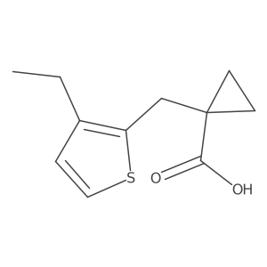 1-[(3-Ethylthiophen-2-yl)methyl]cyclopropane-1-carboxylic acid Structure