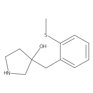 3-{[2-(Methylsulfanyl)phenyl]methyl}pyrrolidin-3-ol结构式