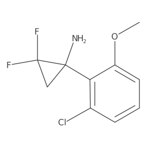 1-(2-Chloro-6-methoxyphenyl)-2,2-difluorocyclopropan-1-amine结构式