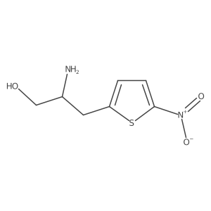 2-Amino-3-(5-nitrothiophen-2-yl)propan-1-ol结构式