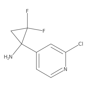 1-(2-Chloropyridin-4-yl)-2,2-difluorocyclopropan-1-amine Structure