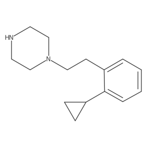 1-[2-(2-Cyclopropylphenyl)ethyl]piperazine结构式