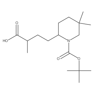 4-{1-[(Tert-butoxy)carbonyl]-5,5-dimethylpiperidin-2-yl}-2-methylbutanoic acid结构式