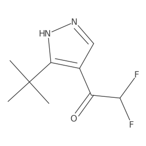 1-(3-tert-butyl-1H-pyrazol-4-yl)-2,2-difluoroethan-1-one Structure