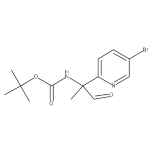 tert-butyl N-[2-(5-bromopyridin-2-yl)-1-oxopropan-2-yl]carbamate结构式