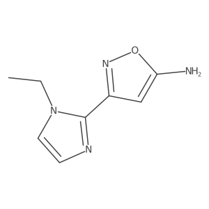 3-(1-ethyl-1H-imidazol-2-yl)-1,2-oxazol-5-amine结构式