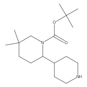 Tert-butyl 5,5-dimethyl-2-(piperidin-4-yl)piperidine-1-carboxylate Structure